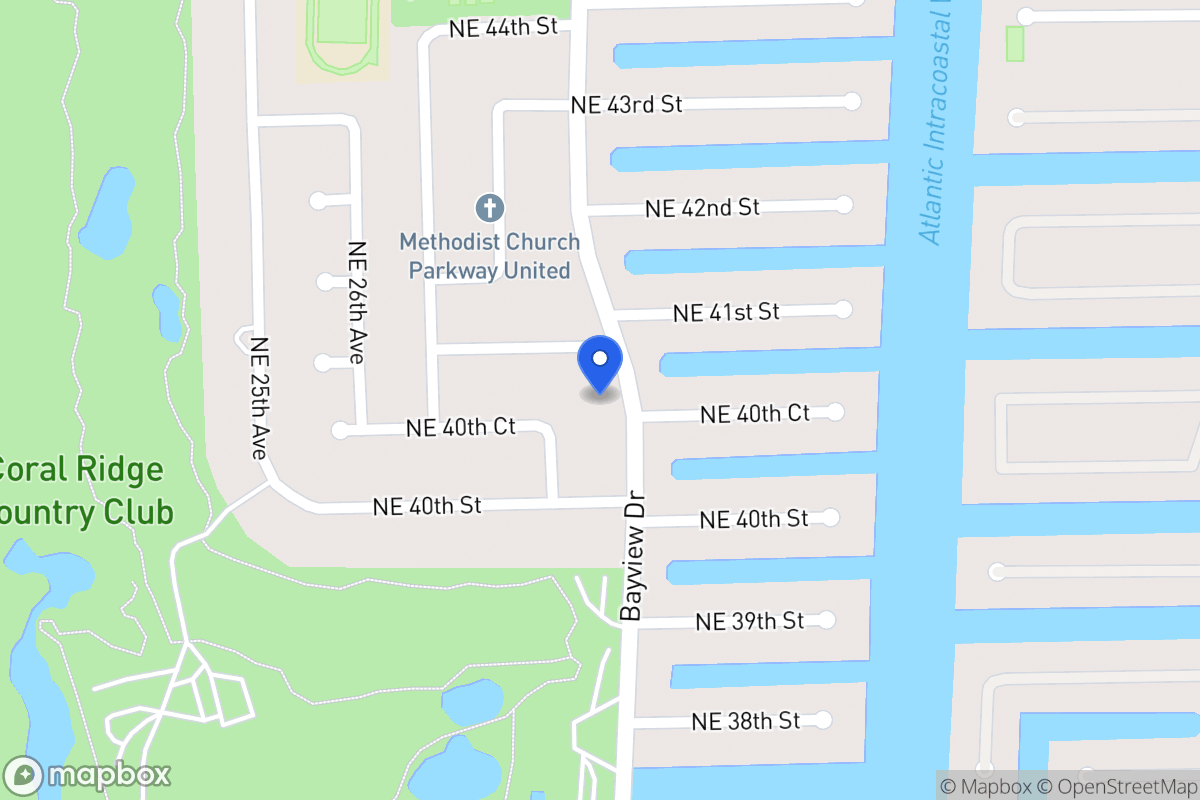 Map of 4031 Bayview Dr, Fort Lauderdale