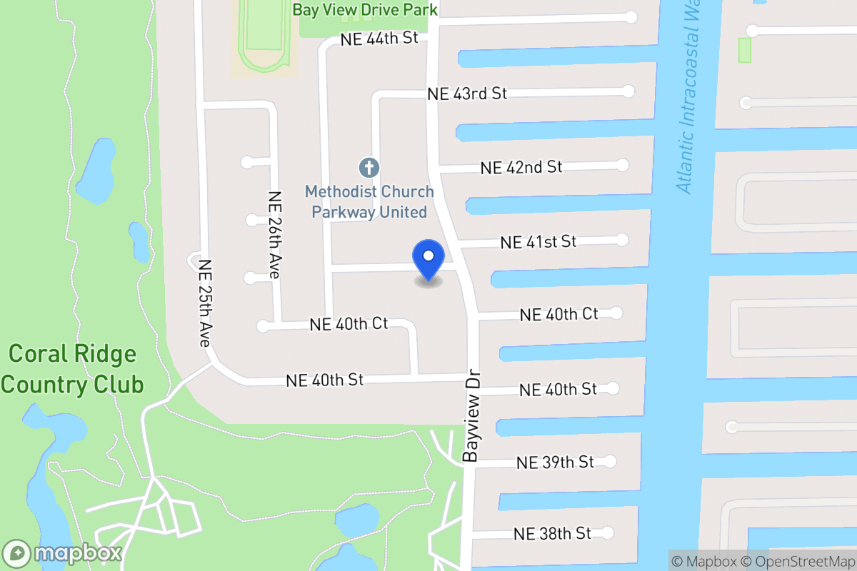 Map of 2920 Ne 41 St, Fort Lauderdale