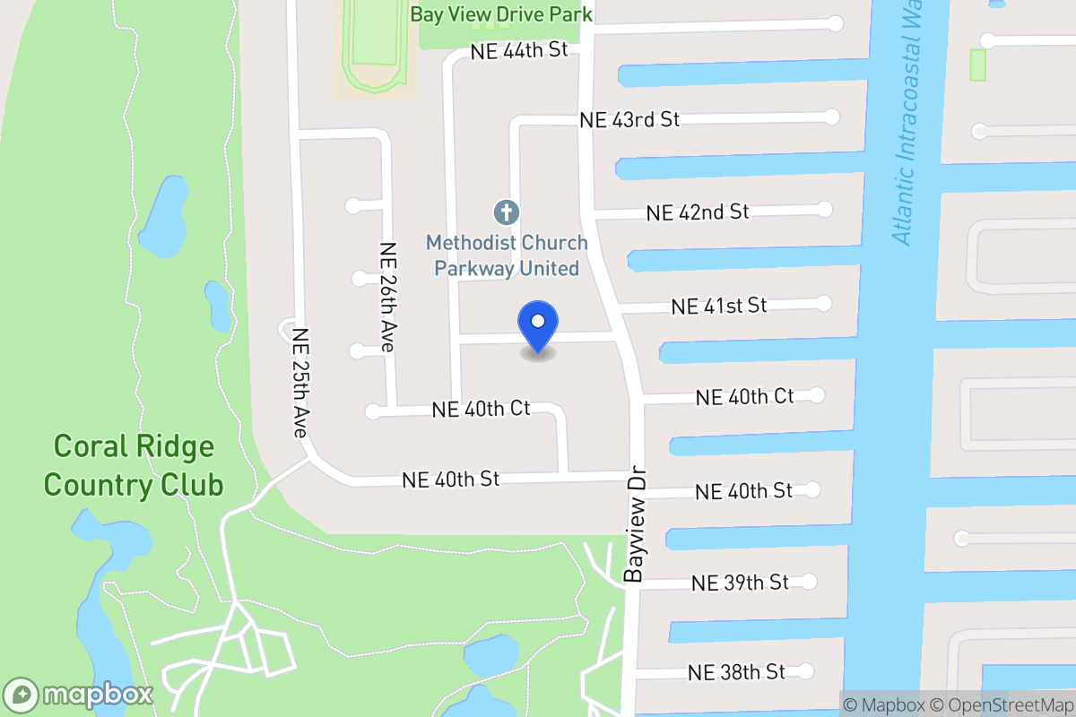 Map of 2830 Ne 41 St, Fort Lauderdale