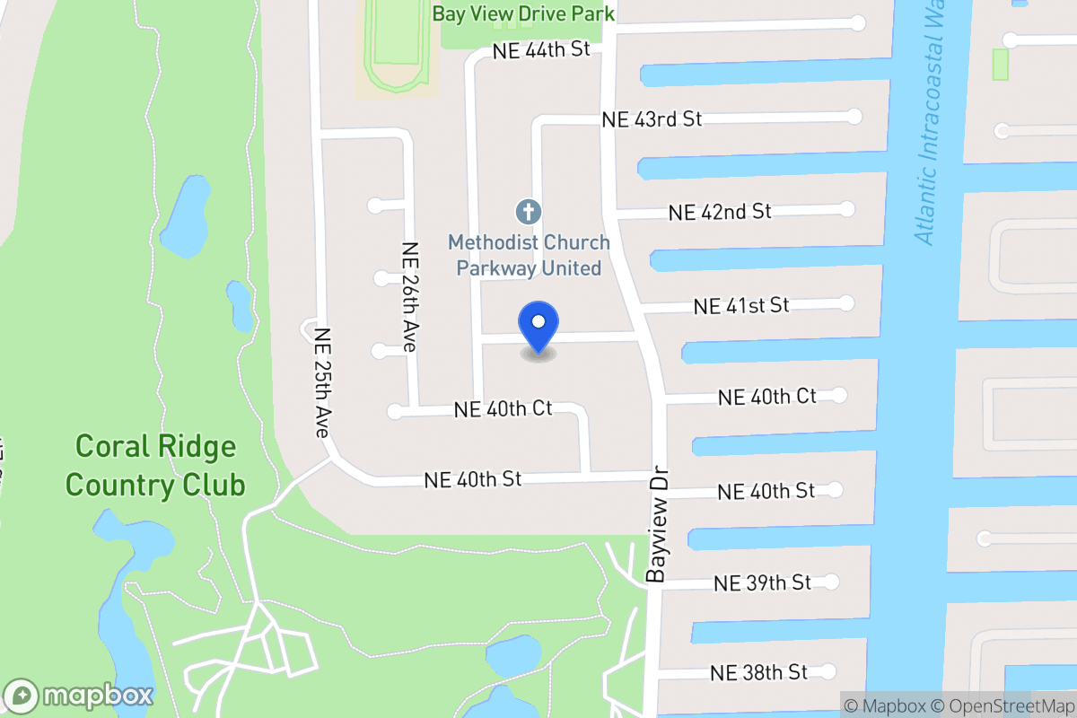 Map of 2820 Ne 41 St, Fort Lauderdale