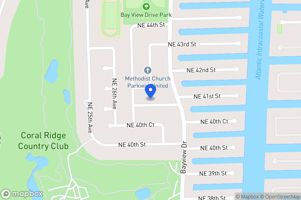 Map of 2821 Ne 41 St, Fort Lauderdale