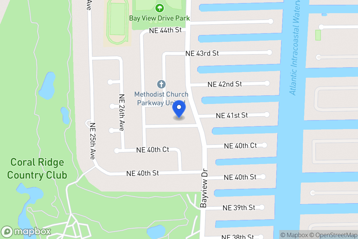Map of 2911 Ne 41 St, Fort Lauderdale