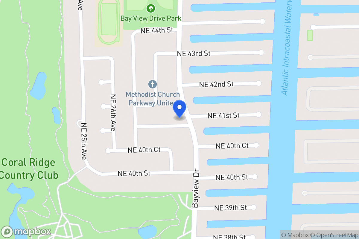 Map of 4101 Bayview Dr, Fort Lauderdale