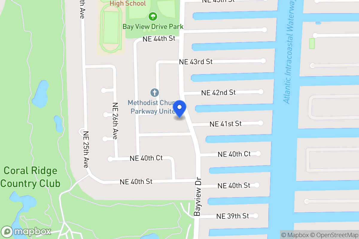 Map of 4111 Bayview Dr, Fort Lauderdale