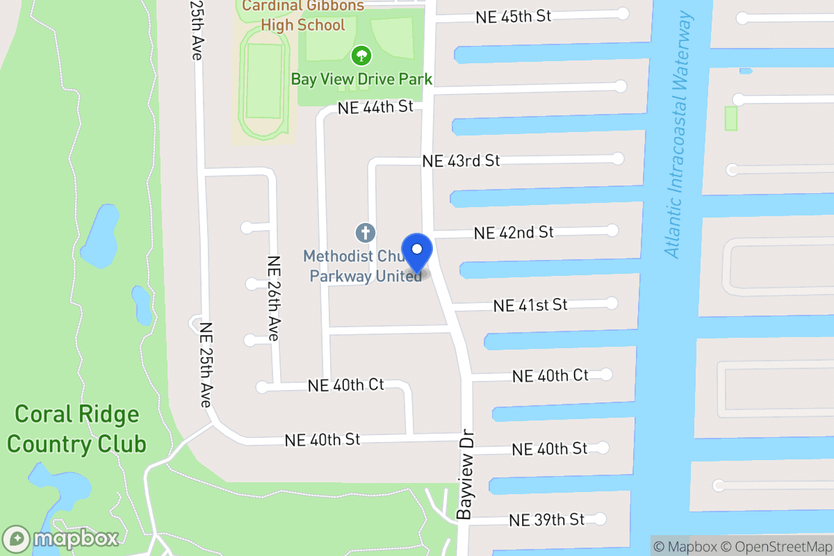 Map of 4121 Bayview Dr, Fort Lauderdale
