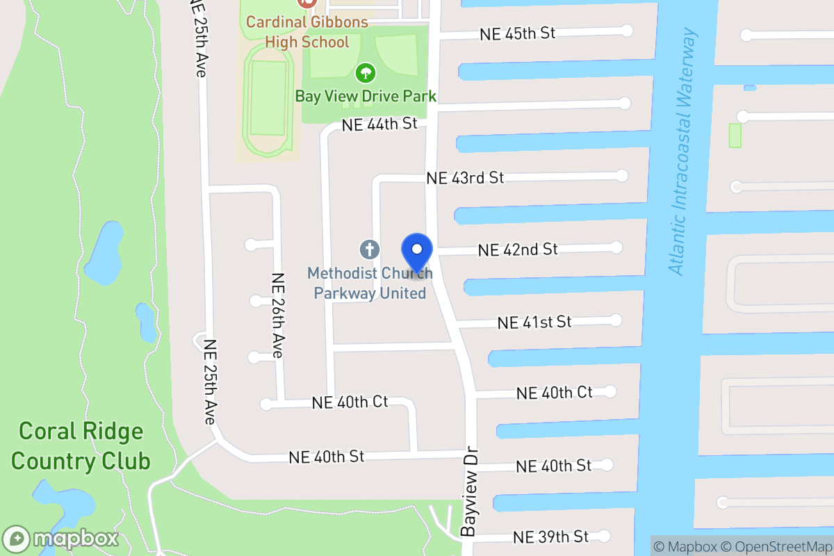 Map of 4131 Bayview Dr, Fort Lauderdale