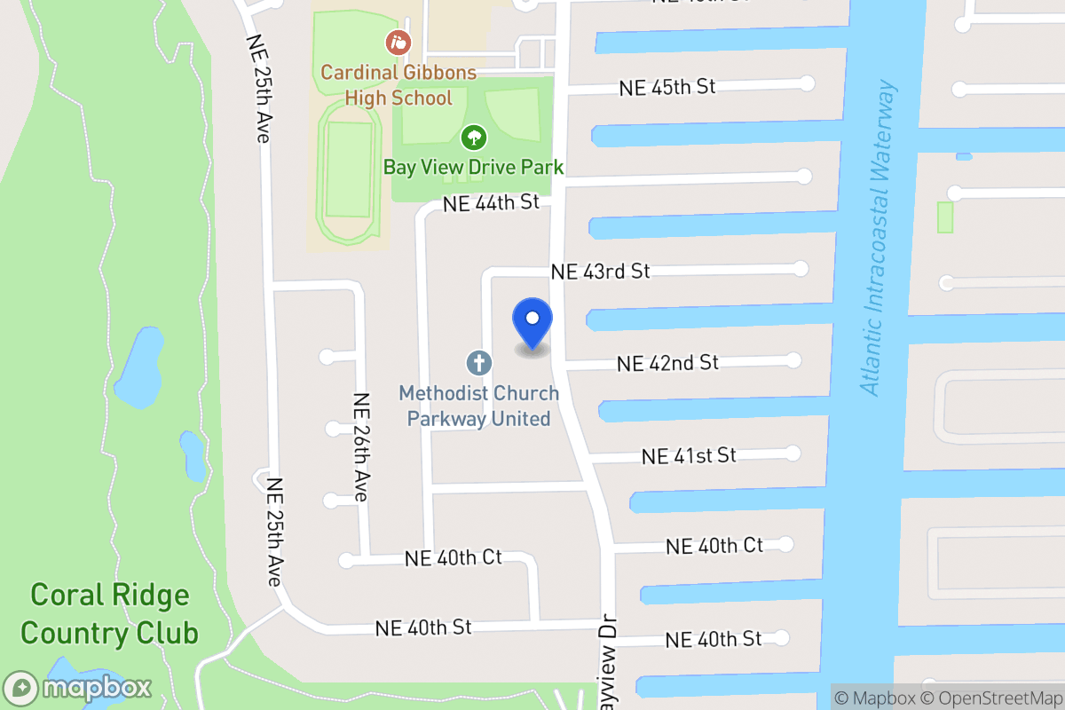 Map of 4201 Bayview Dr, Fort Lauderdale