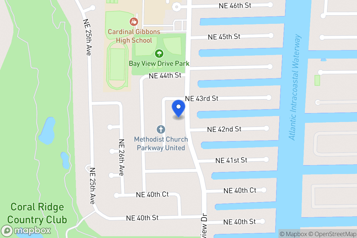 Map of 4211 Bayview Dr, Fort Lauderdale