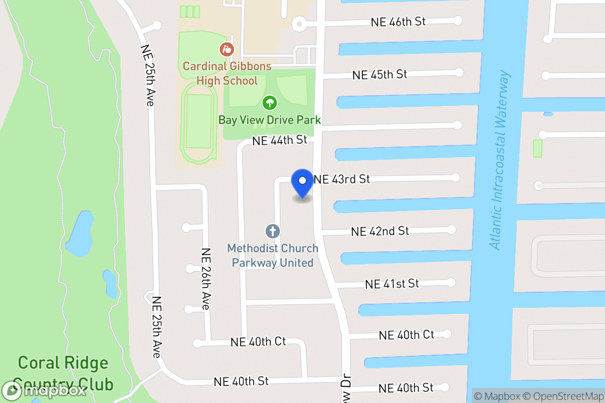 Map of 4221 Bayview Dr, Fort Lauderdale