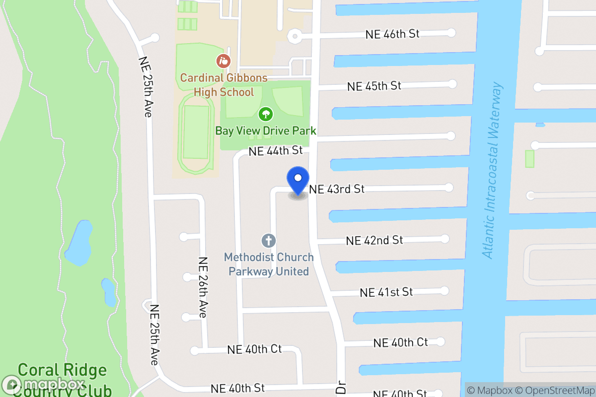 Map of 4231 Bayview Dr, Fort Lauderdale