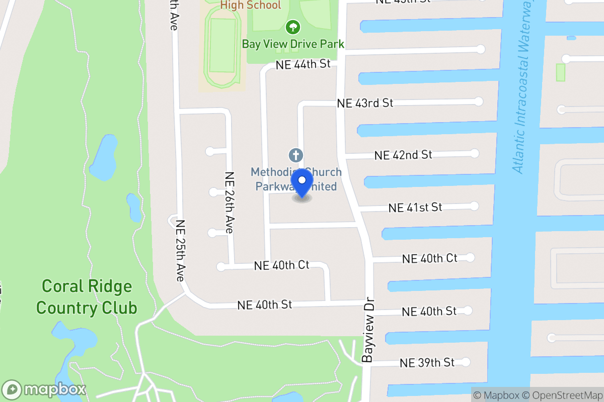 Map of 2820 Ne 41 Ct, Fort Lauderdale