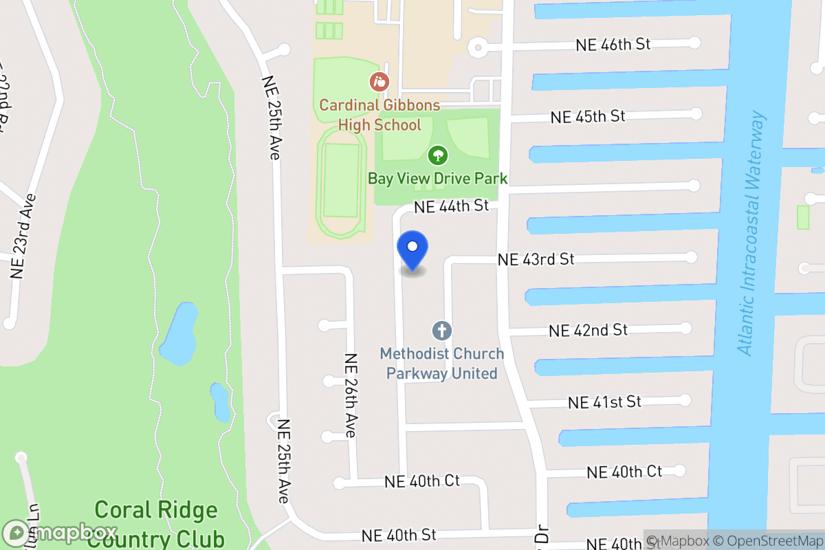 Map of 4250 Ne 28 Ave, Fort Lauderdale