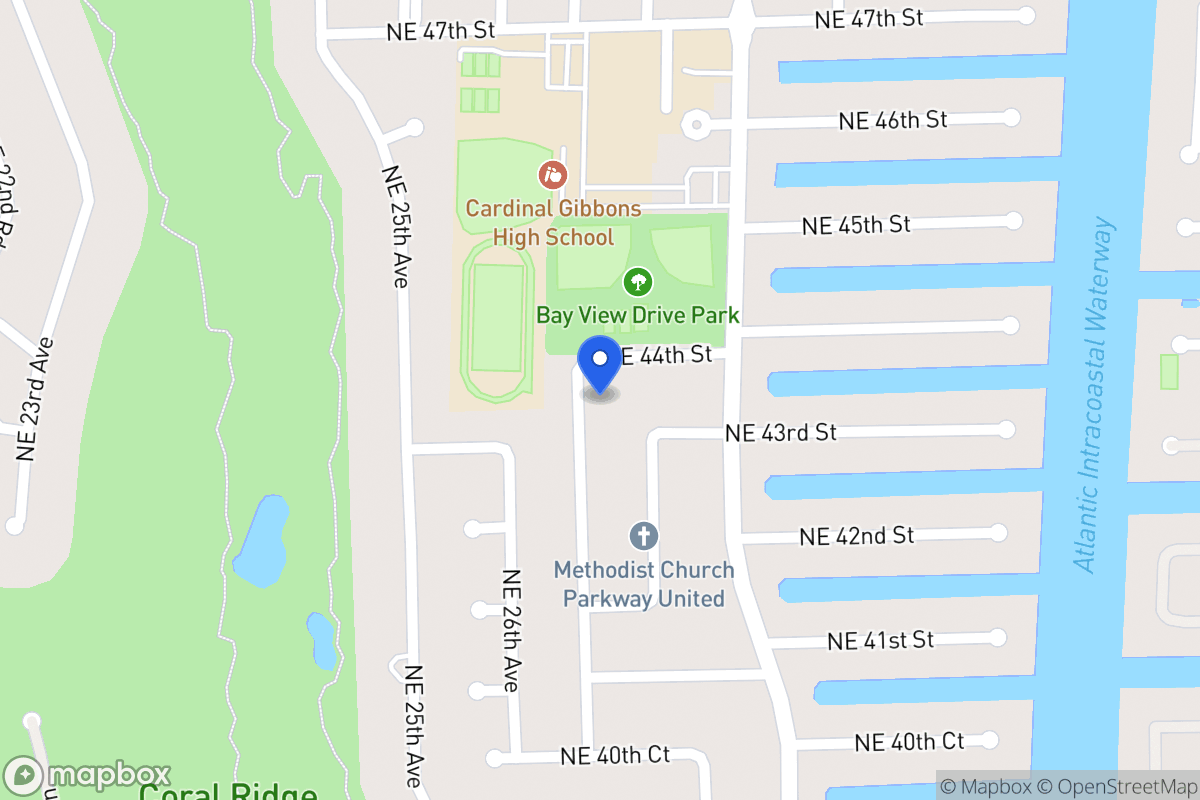 Map of 4310 Ne 28 Ave, Fort Lauderdale