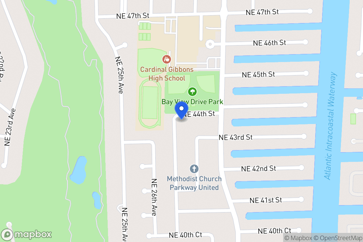 Map of 4320 Ne 28 Ave, Fort Lauderdale