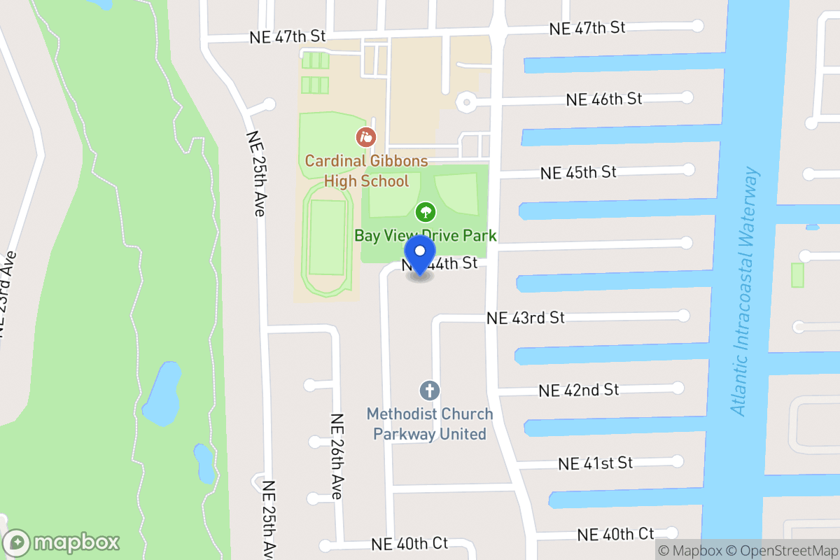 Map of 2810 Ne 44 St, Fort Lauderdale