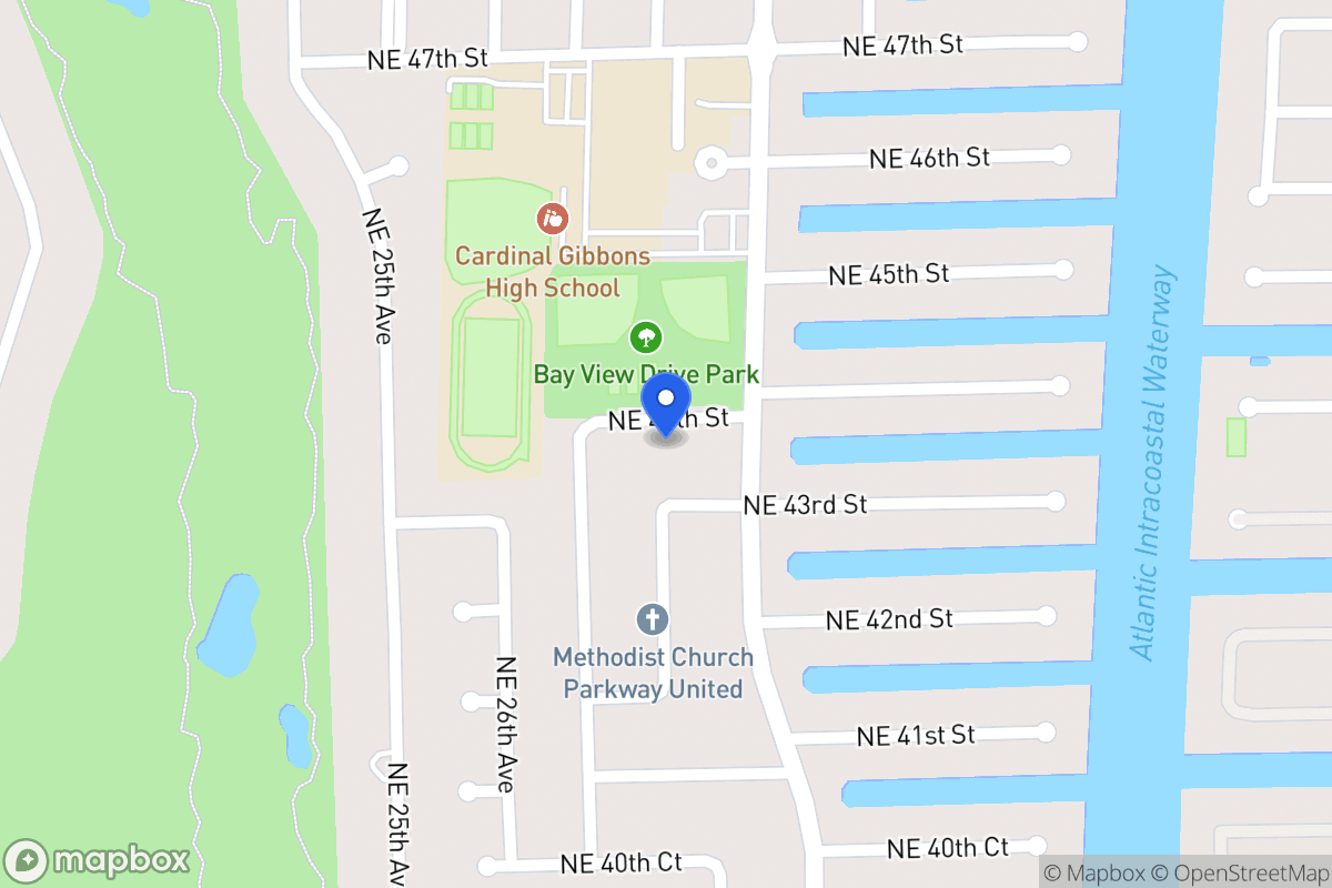Map of 2900 Ne 44 St, Fort Lauderdale