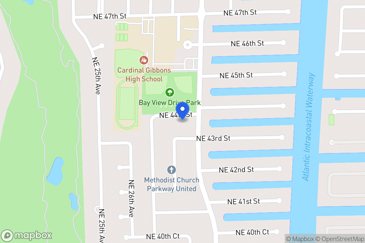 Map of 2920 Ne 44 St, Fort Lauderdale
