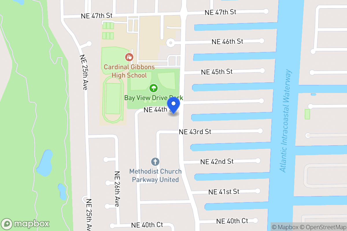 Map of 2930 Ne 44 St, Fort Lauderdale