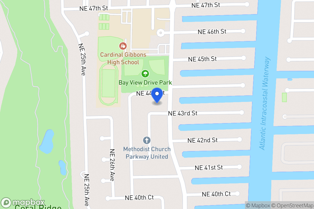 Map of 2911 Ne 43 St, Fort Lauderdale