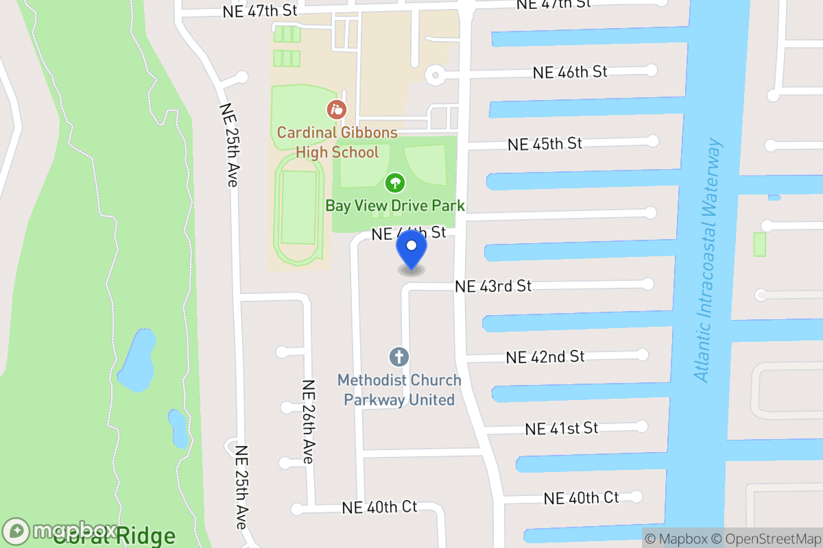 Map of 2901 Ne 43 St, Fort Lauderdale