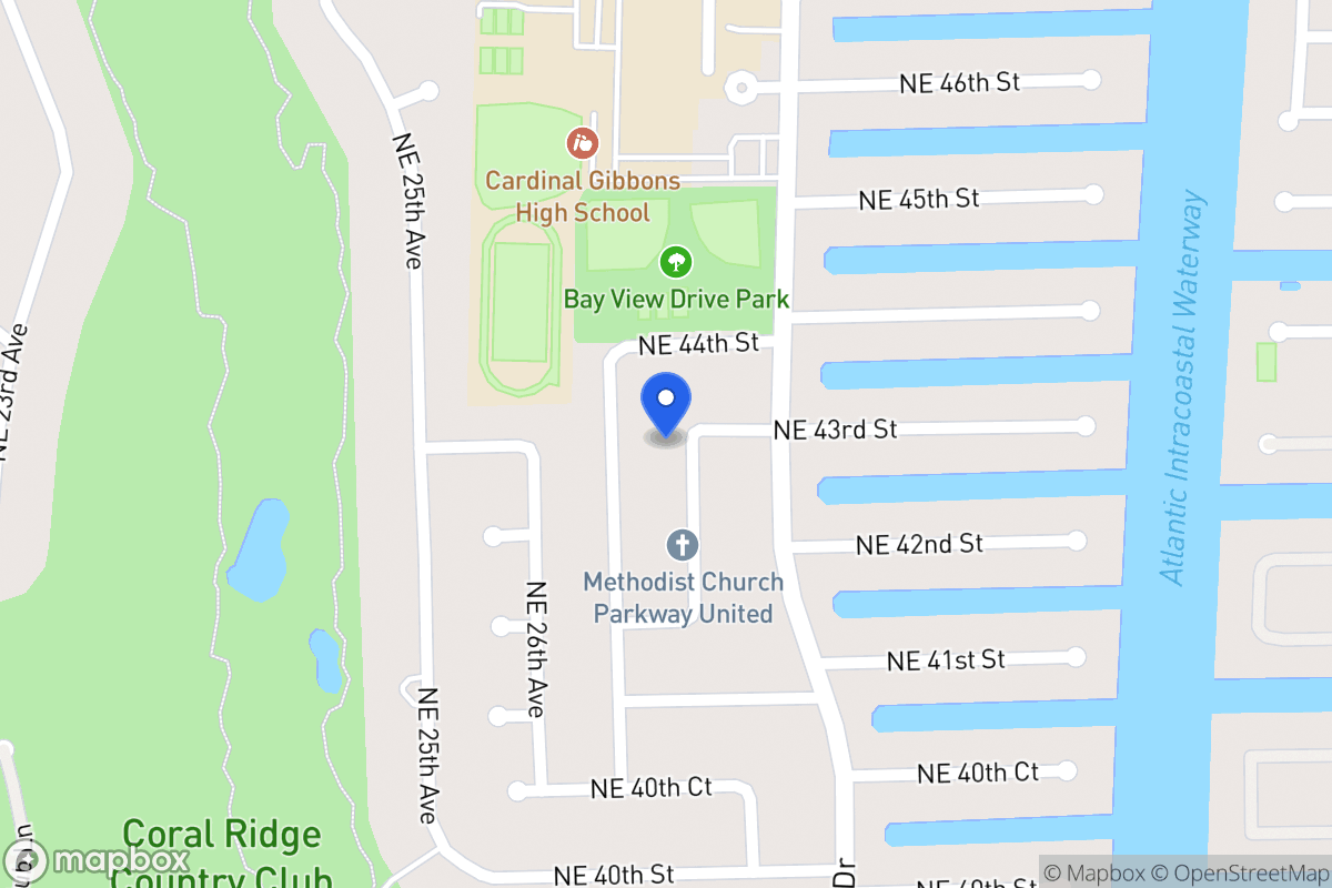 Map of 4231 Ne 29 Ave, Fort Lauderdale