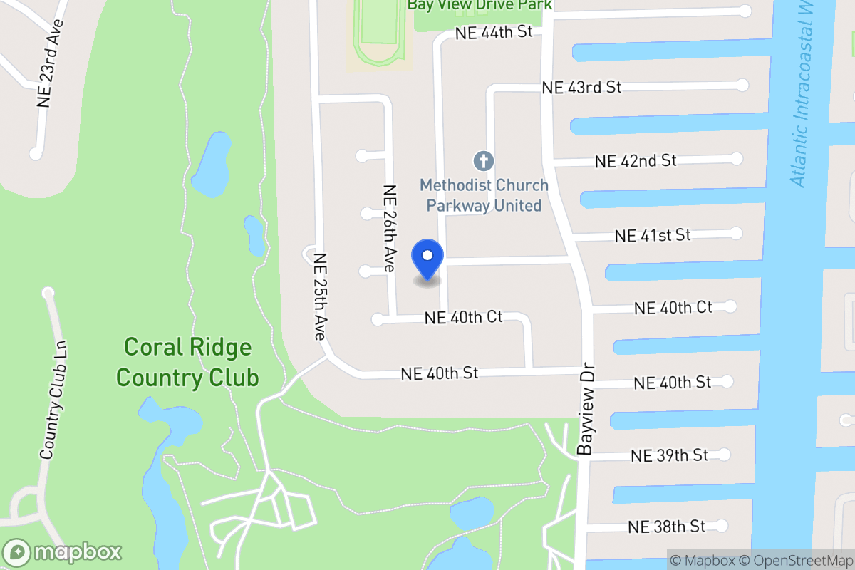 Map of 4021 Ne 28 Ave, Fort Lauderdale