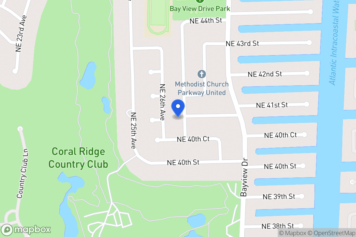 Map of 4031 Ne 28 Ave, Fort Lauderdale