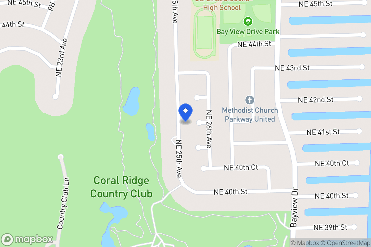 Map of 4110 Ne 25 Ave, Fort Lauderdale