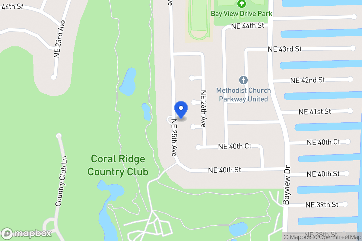 Map of 4040 Ne 25 Ave, Fort Lauderdale