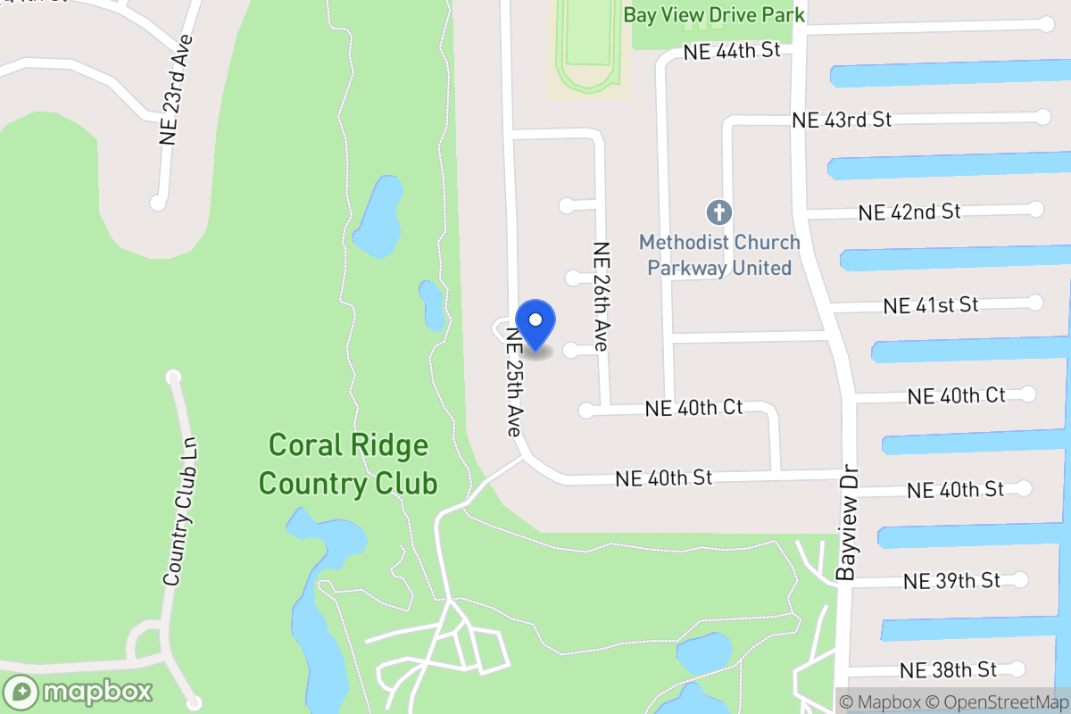 Map of 4030 Ne 25 Ave, Fort Lauderdale