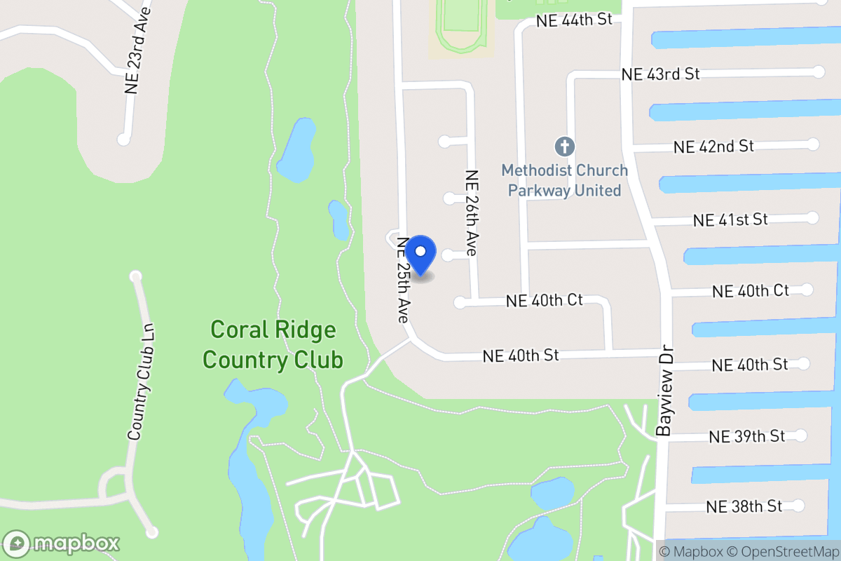 Map of 4020 Ne 25 Ave, Fort Lauderdale