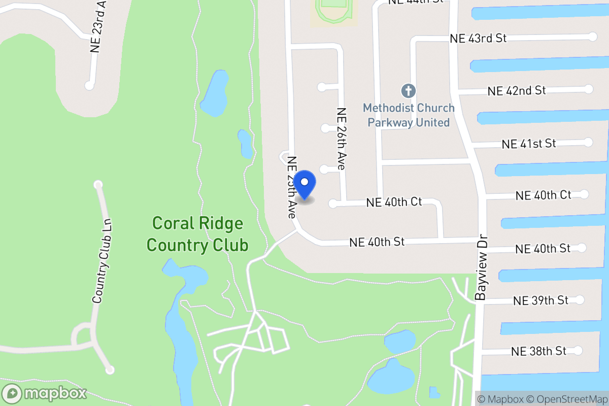 Map of 4010 Ne 25 Ave, Fort Lauderdale