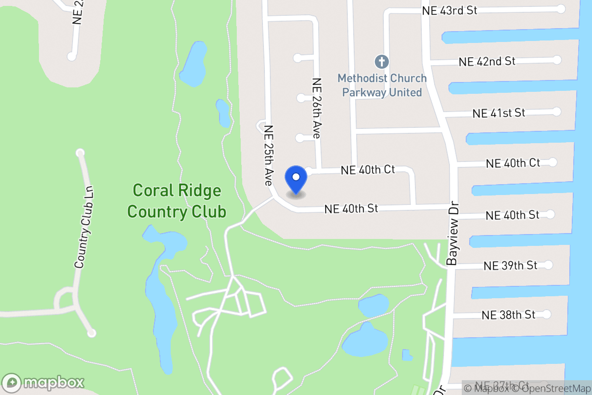 Map of 2501 Ne 40 St, Fort Lauderdale