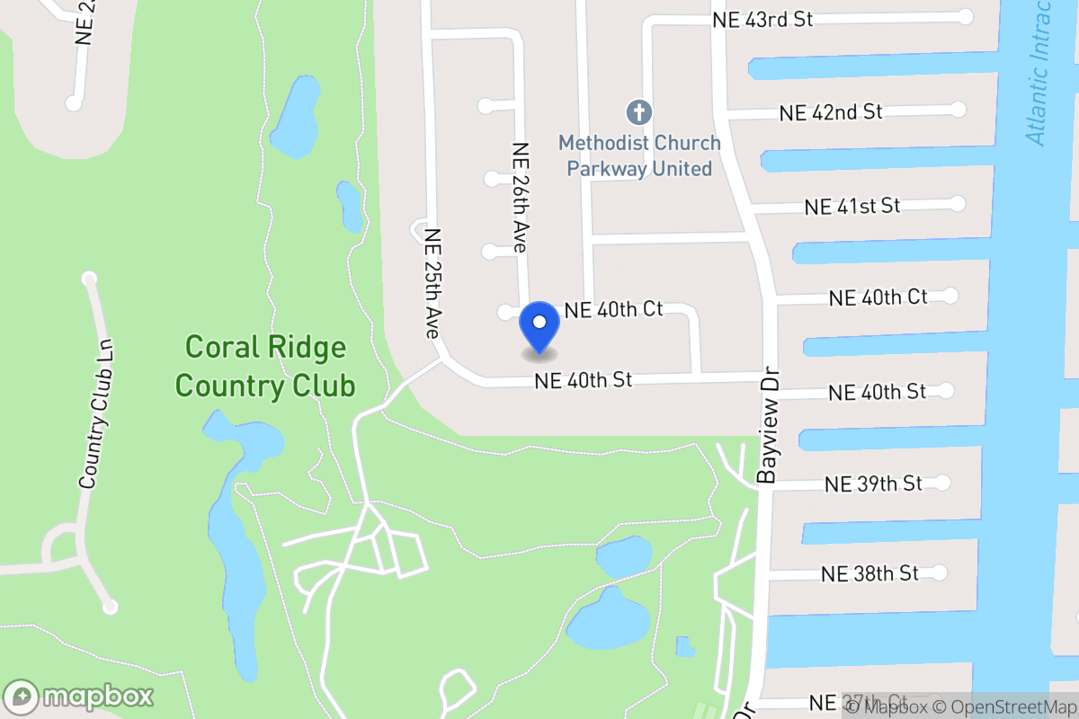 Map of 2601 Ne 40 St, Fort Lauderdale
