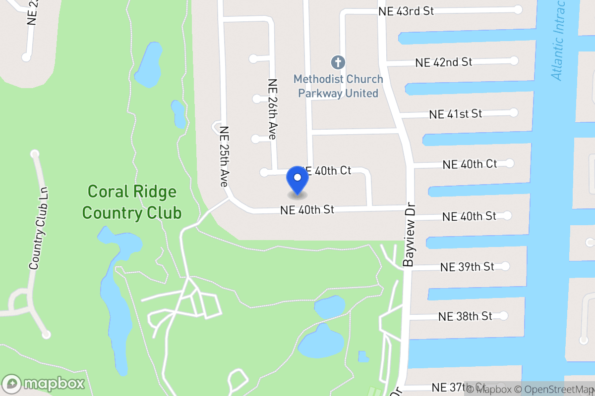 Map of 2611 Ne 40 St, Fort Lauderdale