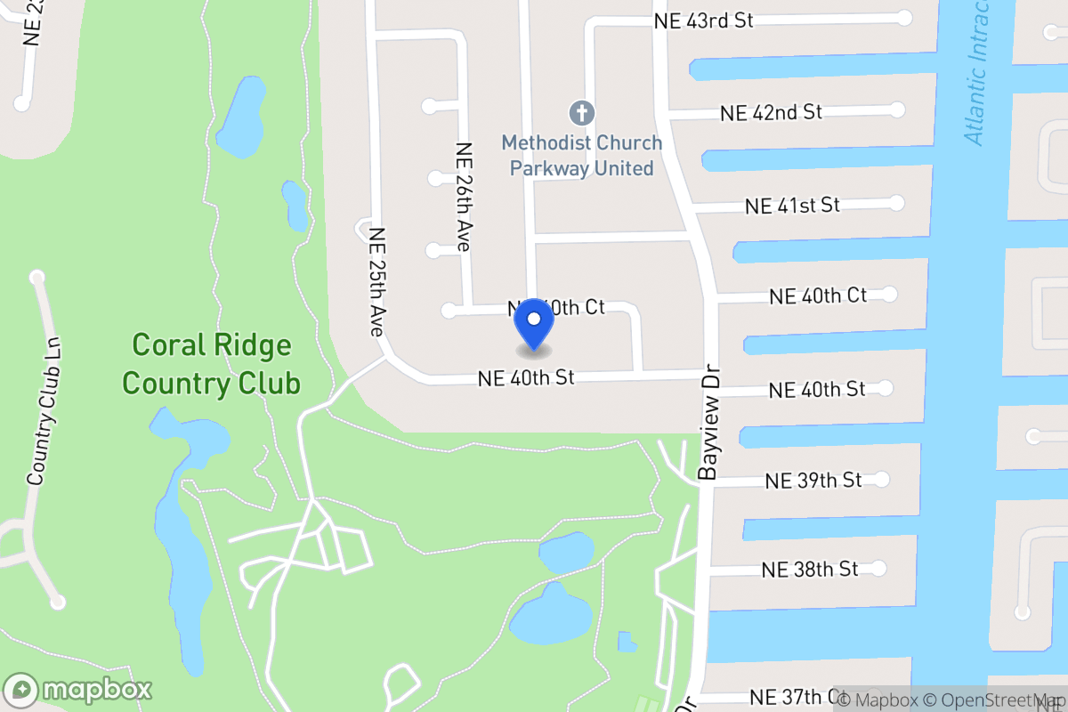 Map of 2711 Ne 40 St, Fort Lauderdale