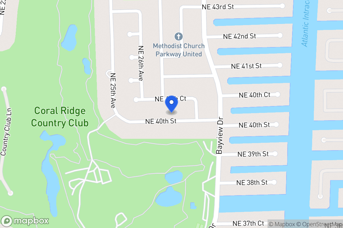 Map of 2811 Ne 40 St, Fort Lauderdale