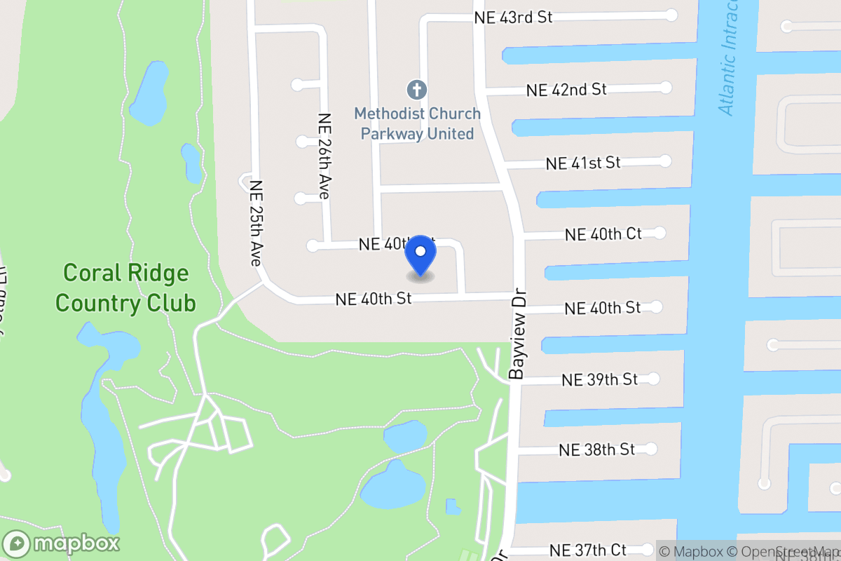 Map of 2821 Ne 40 St, Fort Lauderdale