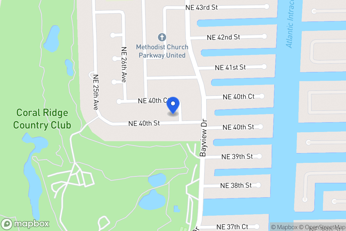 Map of 2831 Ne 40 St, Fort Lauderdale