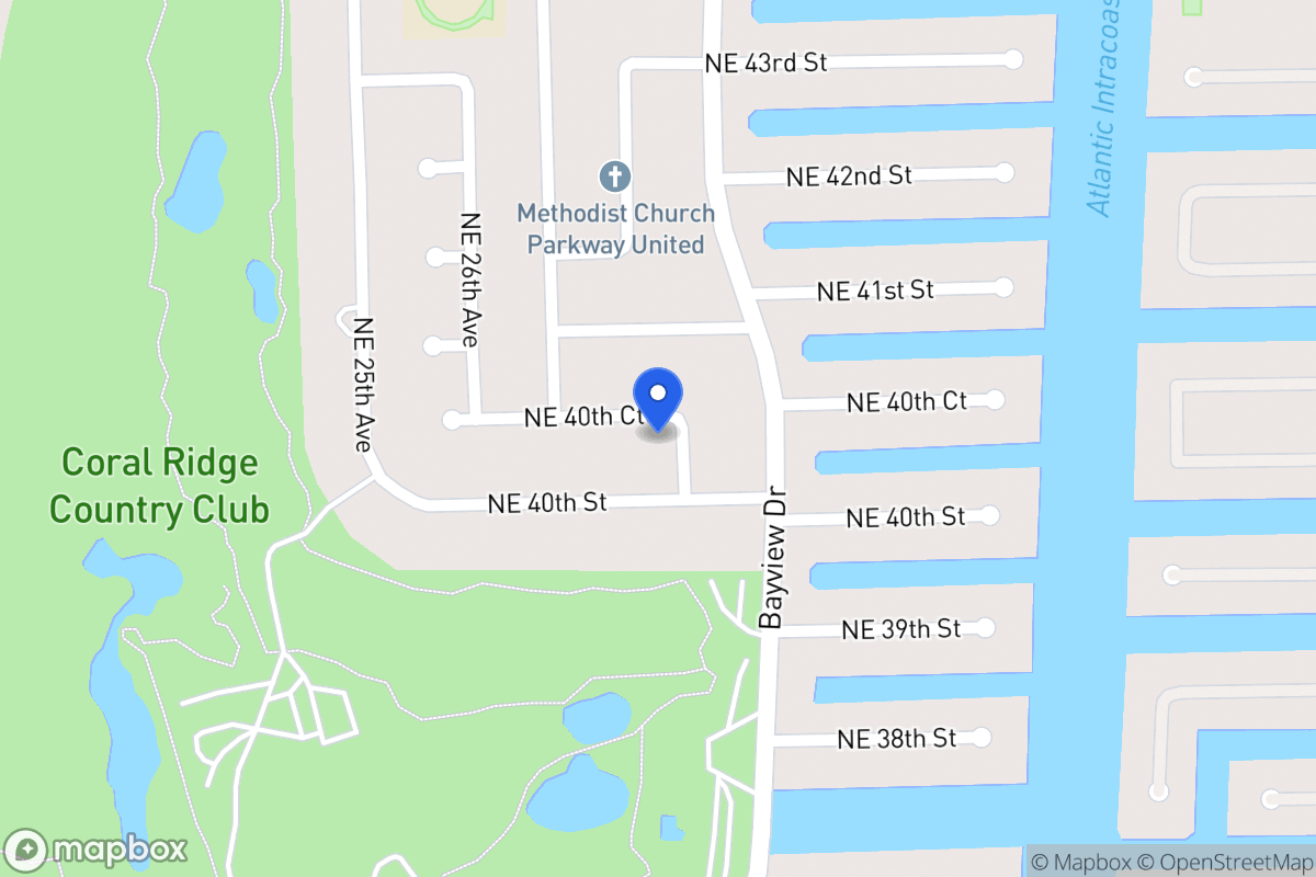 Map of 2830 Ne 40 Ct, Fort Lauderdale