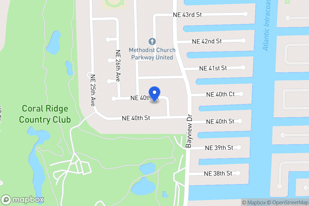 Map of 2820 Ne 40 Ct, Fort Lauderdale