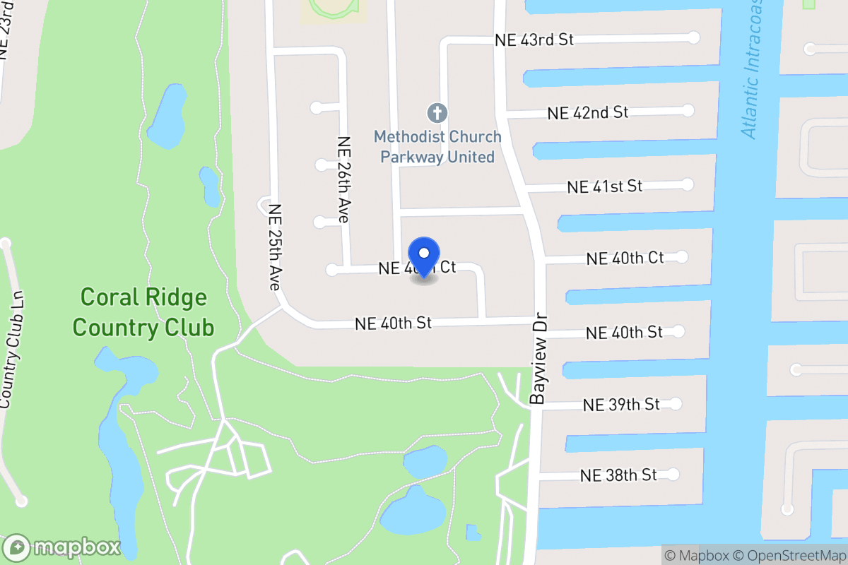 Map of 2810 Ne 40 Ct, Fort Lauderdale