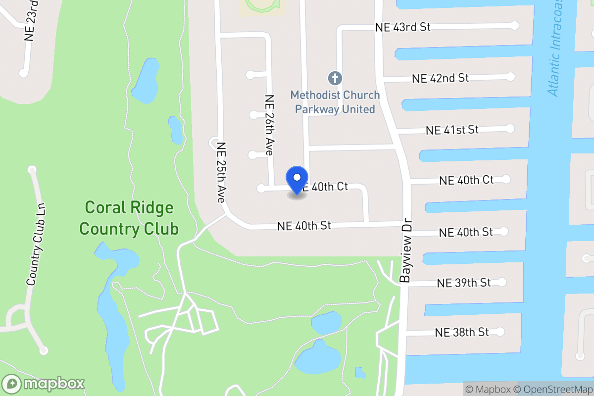 Map of 2720 Ne 40 Ct, Fort Lauderdale