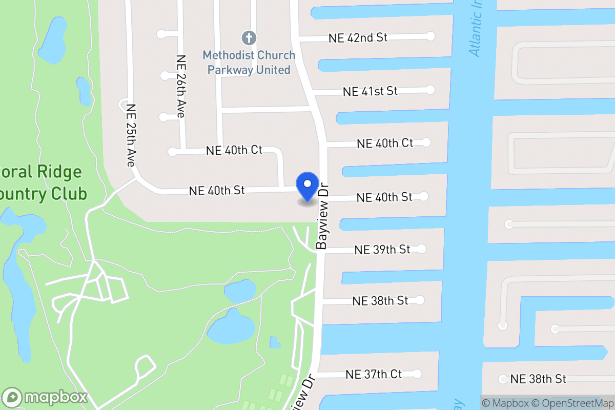 Map of 2930 Ne 40 St, Fort Lauderdale