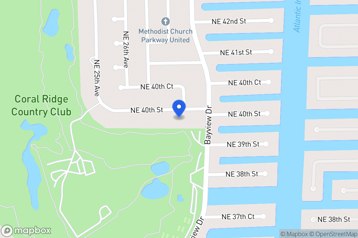 Map of 2828 Ne 40 St, Fort Lauderdale