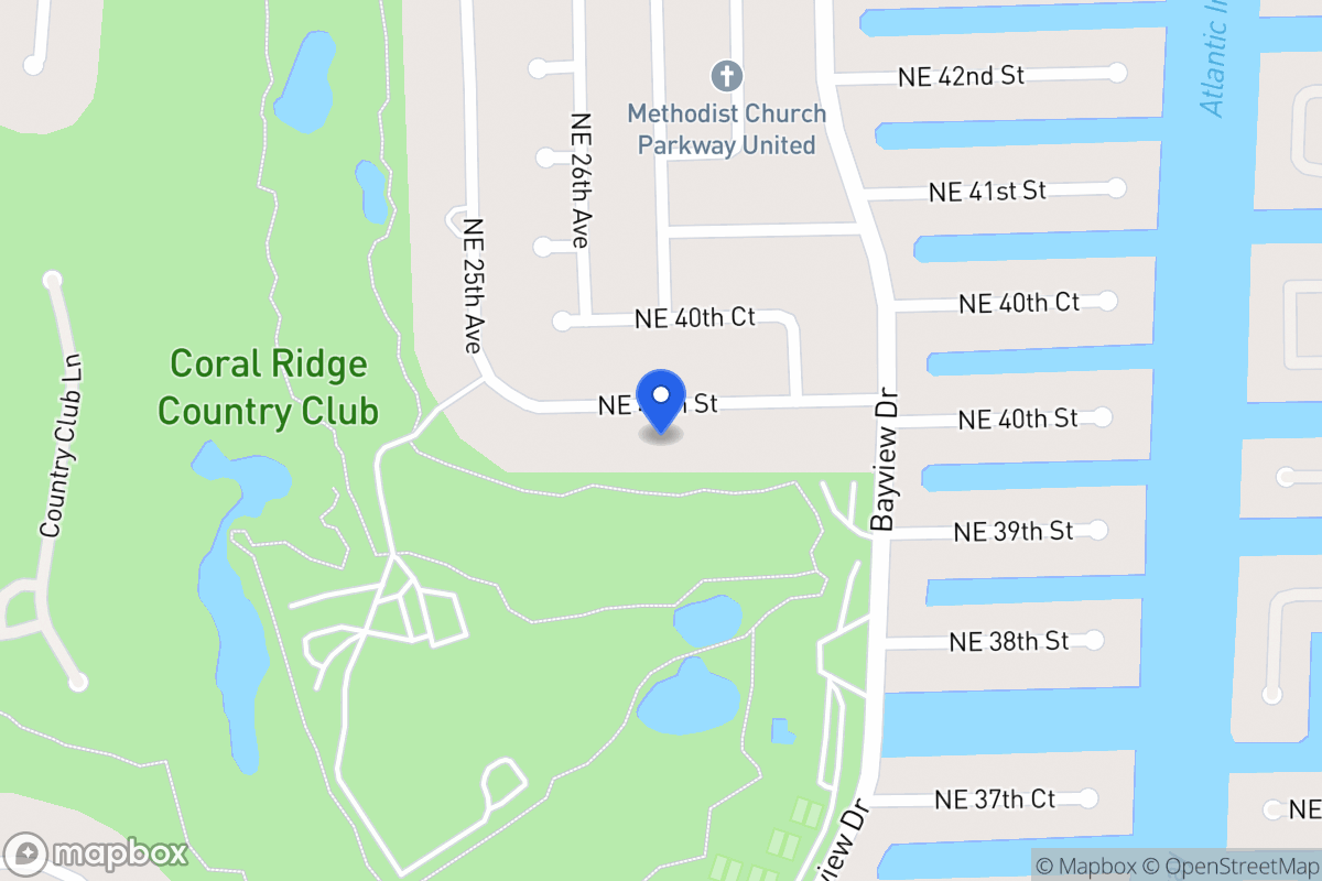 Map of 2710 Ne 40 St, Fort Lauderdale