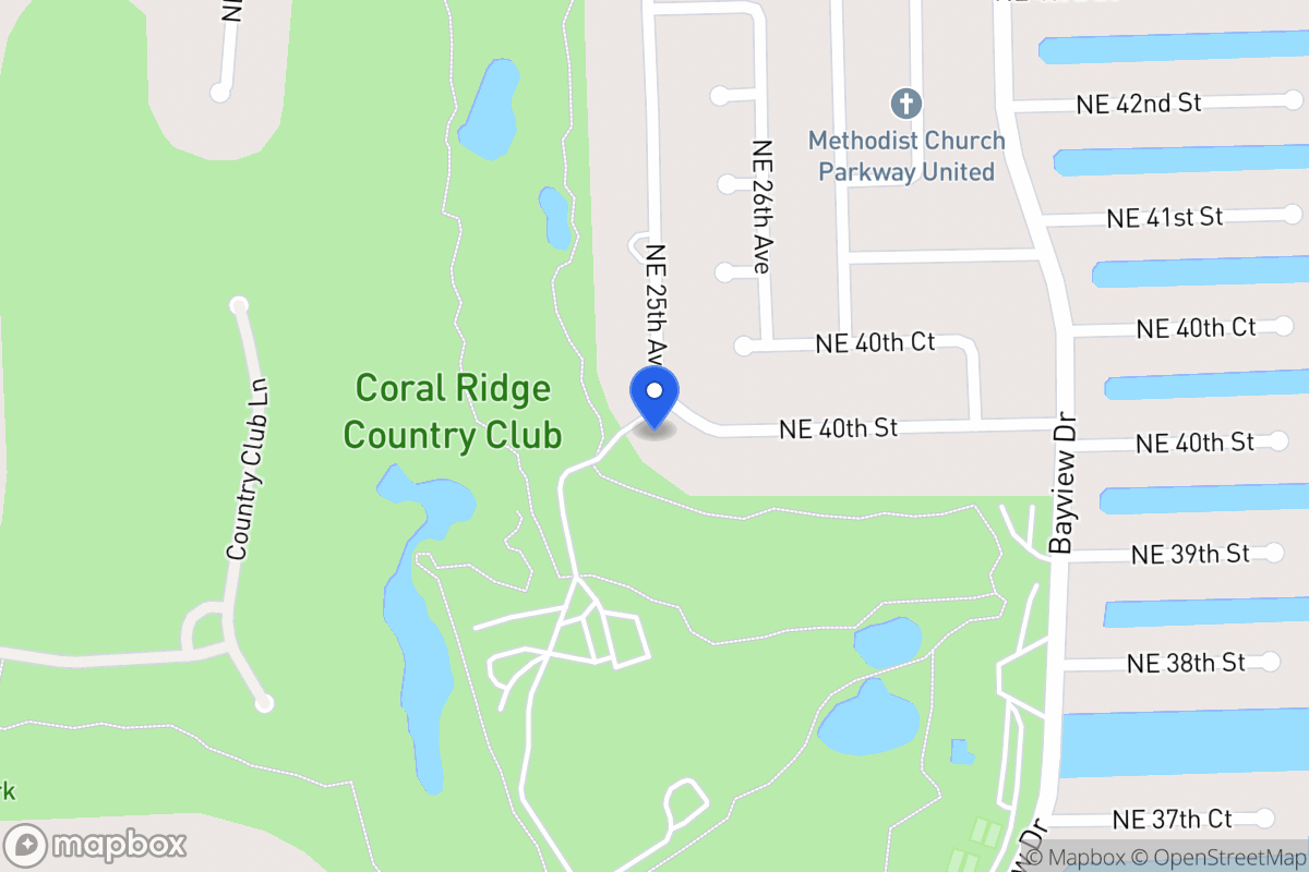 Map of 2500 Ne 40 St, Fort Lauderdale