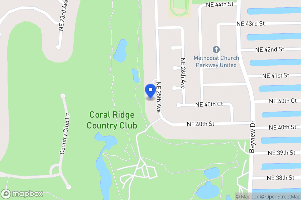 Map of 4021 Ne 25 Ave, Fort Lauderdale