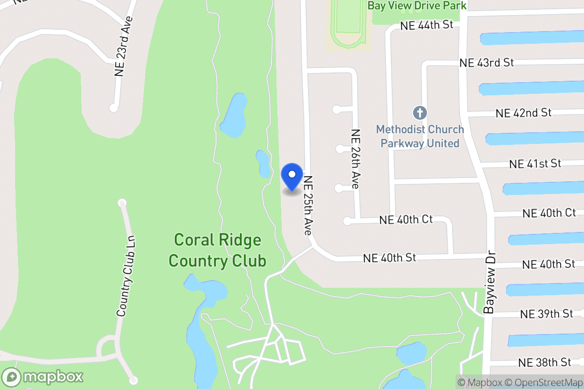 Map of 4031 Ne 25 Ave, Fort Lauderdale