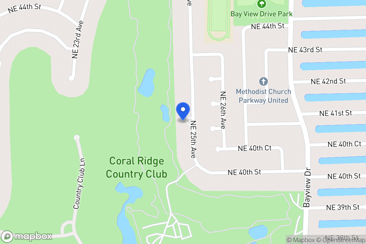 Map of 4041 Ne 25 Ave, Fort Lauderdale